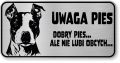 Tabliczka ostrzegawcza - Uwaga pies AMSTAFF