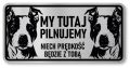 Tabliczka ostrzegawcza - Uwaga pies AMSTAFF 2 psy