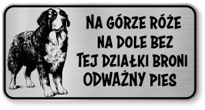 Tabliczka ostrzegawcza Uwaga pies BERNEŃSKI PASTERSKI berneńczyk śmieszna