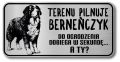 Tabliczka ostrzegawcza - Uwaga pies BERNEŃSKI PIES PASTERSKI berneńczyk