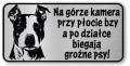 Tabliczka ostrzegawcza - Uwaga pies AMSTAFF śmieszna
