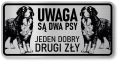 Tabliczka ostrzegawcza Uwaga Berneński Pies Pasterski Berneńczyk 2 psy