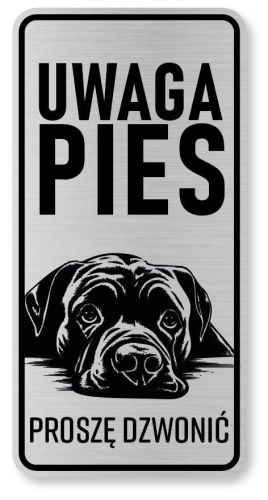 Tabliczka ostrzegawcza - Uwaga pies Cane Corso