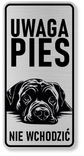 Tabliczka ostrzegawcza - Uwaga pies Cane Corso