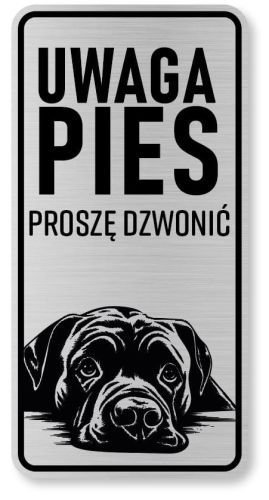 Tabliczka ostrzegawcza - Uwaga pies Cane Corso