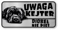 Tabliczka ostrzegawcza - Uwaga pies Cane Corso śmieszna