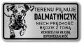 Tabliczka uwaga pies dalmatyńczyk