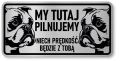 Tabliczka ostrzegawcza - Uwaga pies BULDOG FRANCUSKI 2 psy