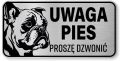 Tabliczka ostrzegawcza - Uwaga pies BULDOG FRANCUSKI