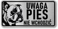 Tabliczka ostrzegawcza - Uwaga pies BULDOG FRANCUSKI