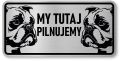 Tabliczka ostrzegawcza - Uwaga pies BULDOG FRANCUSKI 2 psy