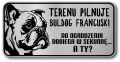 Tabliczka ostrzegawcza - Uwaga pies BULDOG FRANCUSKI