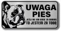 Tabliczka ostrzegawcza - Uwaga pies BULDOG FRANCUSKI
