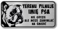 Tabliczka ostrzegawcza - Uwaga pies BULDOG FRANCUSKI z imieniem