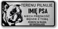 Tabliczka ostrzegawcza - Uwaga pies BULDOG FRANCUSKI z imieniem