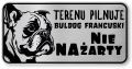 Tabliczka ostrzegawcza - Uwaga pies BULDOG FRANCUSKI śmieszna