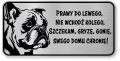 Tabliczka ostrzegawcza - Uwaga pies BULDOG FRANCUSKI śmieszna