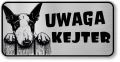 Tabliczka ostrzegawcza - Uwaga pies BULTERIER