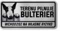 Tabliczka ostrzegawcza - Uwaga pies BULTERIER