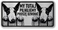 Tabliczka ostrzegawcza - Uwaga pies BULTERIER 2 psy
