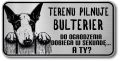 Tabliczka ostrzegawcza - Uwaga pies BULTERIER