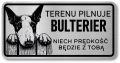 Tabliczka ostrzegawcza - Uwaga pies BULTERIER