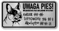Tabliczka uwaga pies śmieszna Buldog Francuski