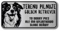 Tabliczka ostrzegawcza - Uwaga pies Border Collie