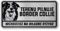 Tabliczka ostrzegawcza - Uwaga pies Border Collie