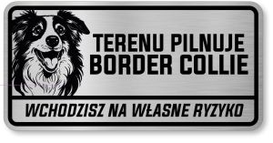 Tabliczka ostrzegawcza - Uwaga pies Border Collie