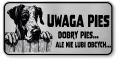 Tabliczka ostrzegawcza - Uwaga pies DOG NIEMIECKI