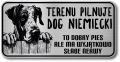 Tabliczka ostrzegawcza - Uwaga pies DOG NIEMIECKI