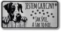 Tabliczka ostrzegawcza - Uwaga pies DOG NIEMIECKI