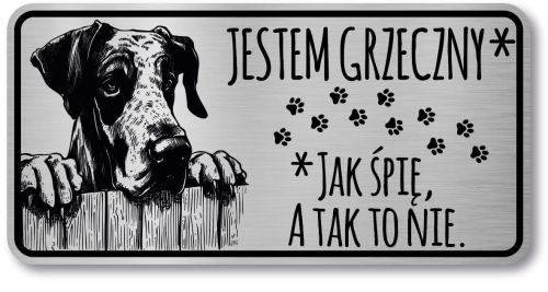 Tabliczka ostrzegawcza - Uwaga pies DOG NIEMIECKI