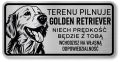Tabliczka ostrzegawcza - Uwaga pies GOLDEN RETRIEVER