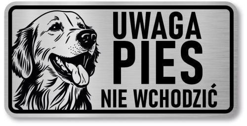 Tabliczka ostrzegawcza - Uwaga pies GOLDEN RETRIEVER