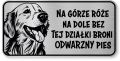 Tabliczka ostrzegawcza - Uwaga pies GOLDEN RETRIEVER