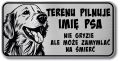 Tabliczka ostrzegawcza - Uwaga pies GOLDEN RETRIEVER z imieniem