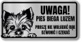 Tabliczka ostrzegawcza - Uwaga pies York