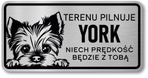Tabliczka ostrzegawcza - Uwaga pies York