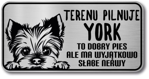 Tabliczka ostrzegawcza - Uwaga pies York