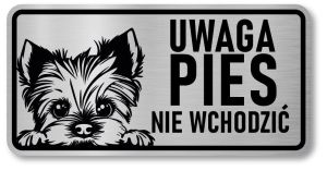 Tabliczka ostrzegawcza - Uwaga pies York