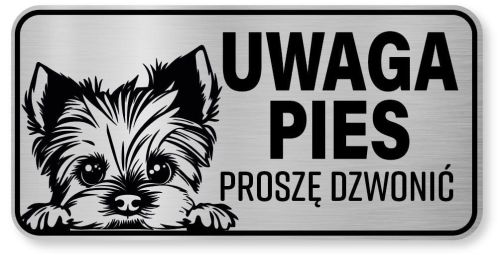 Tabliczka ostrzegawcza - Uwaga pies York