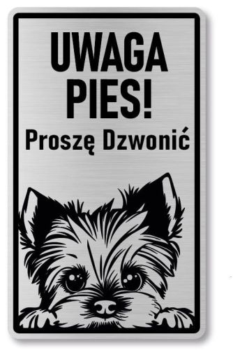 Tabliczka ostrzegawcza - Uwaga pies York