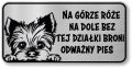 Tabliczka ostrzegawcza - Uwaga pies York śmieszna
