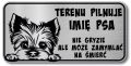 Tabliczka ostrzegawcza - Uwaga pies York śmieszna z imieniem