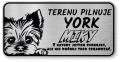Tabliczka ostrzegawcza - Uwaga pies York z imieniem