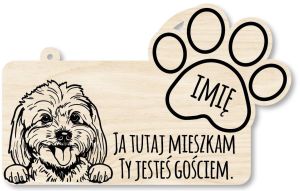 Drewniana tabliczka dekoracyjna Maltańczyk z imieniem
