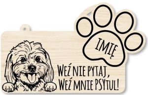 Drewniana tabliczka dekoracyjna Maltańczyk z imieniem