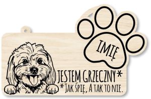 Drewniana tabliczka dekoracyjna Maltańczyk z imieniem